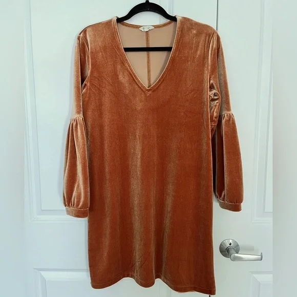 Madewell balloon sleeve velvet dress hot sale